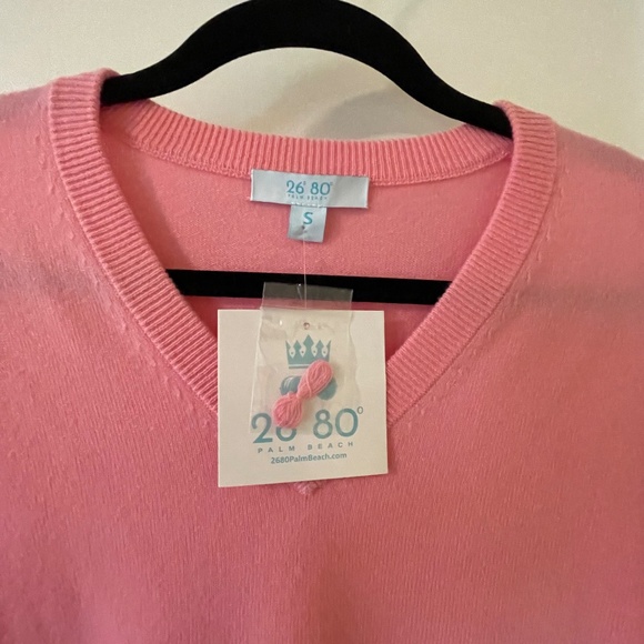 26 80 Pam Beach Cashmere Light Pink Sweater - Picture 5 of 9